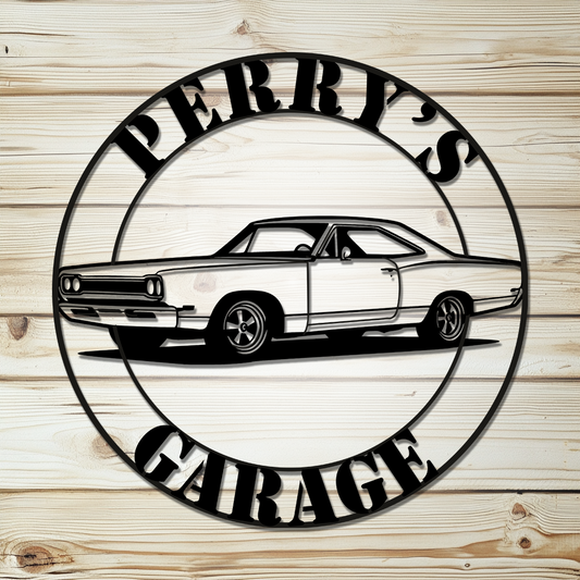 1969 Road Runner classic car metal wall art