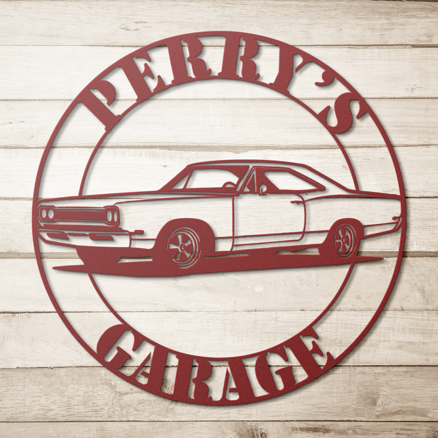 Custom American muscle car steel wall décor USA