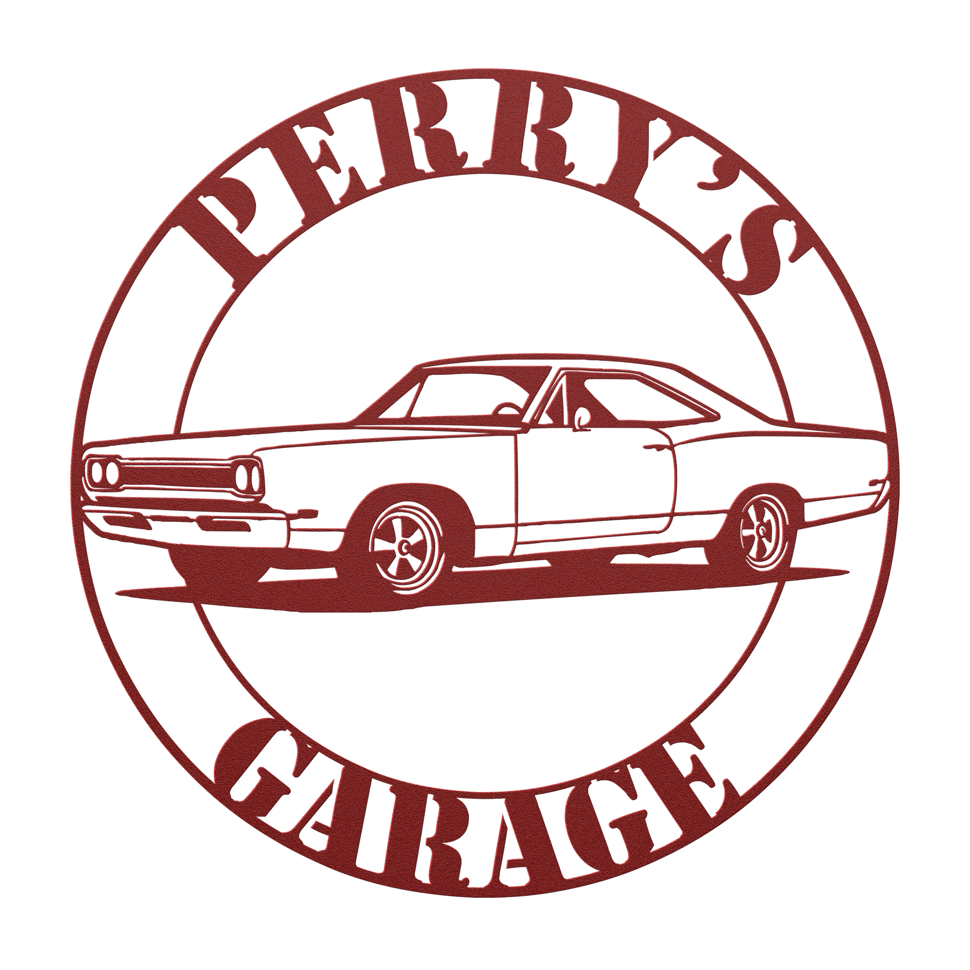 Personalized Road Runner vintage car metal sign