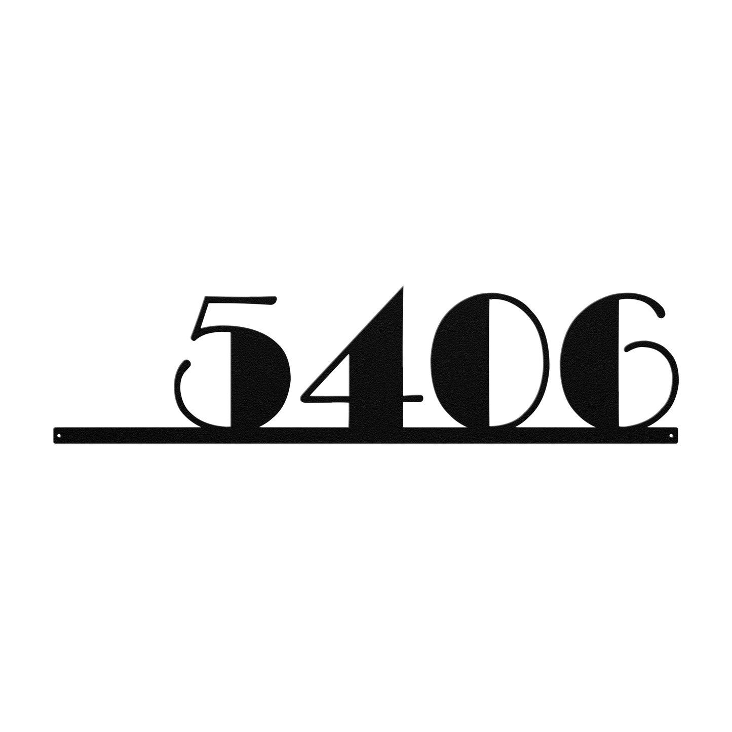 Weather-resistant metal house number plaque