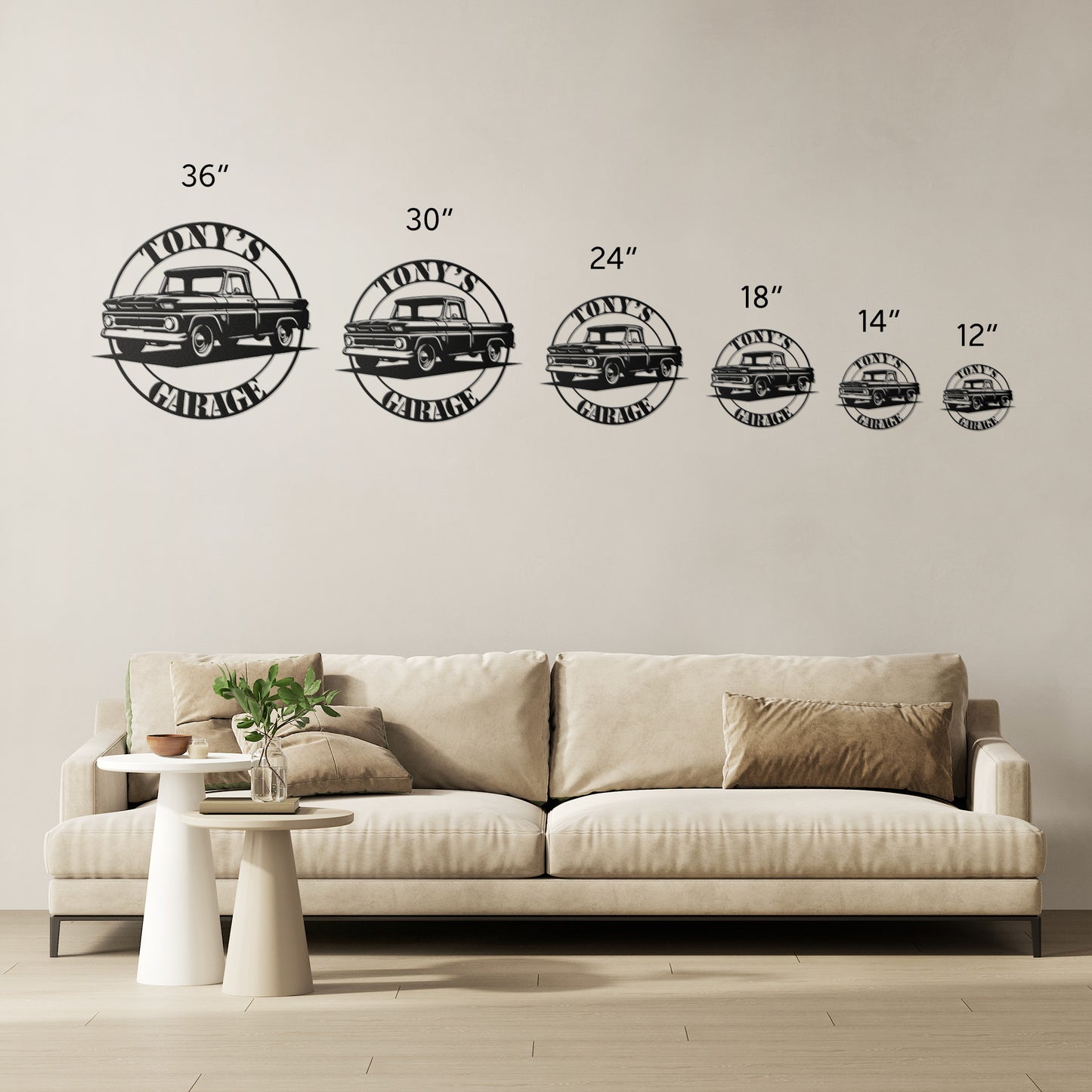 Chevy Truck Metal Garage Sign – Vintage Classic Car Wall Art, Personalized Steel Decor (USA Made)