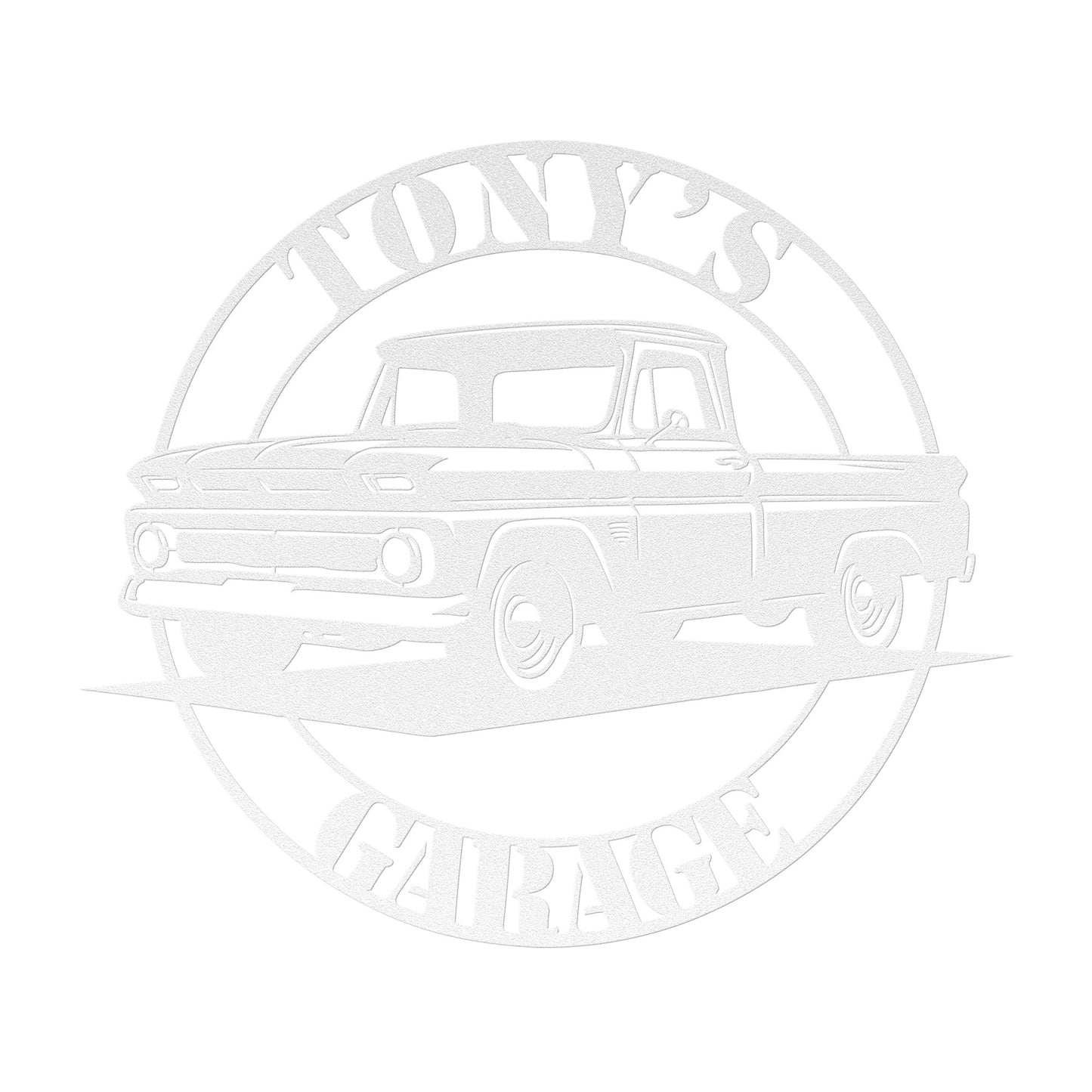 Chevy Truck Metal Garage Sign – Vintage Classic Car Wall Art, Personalized Steel Decor (USA Made)