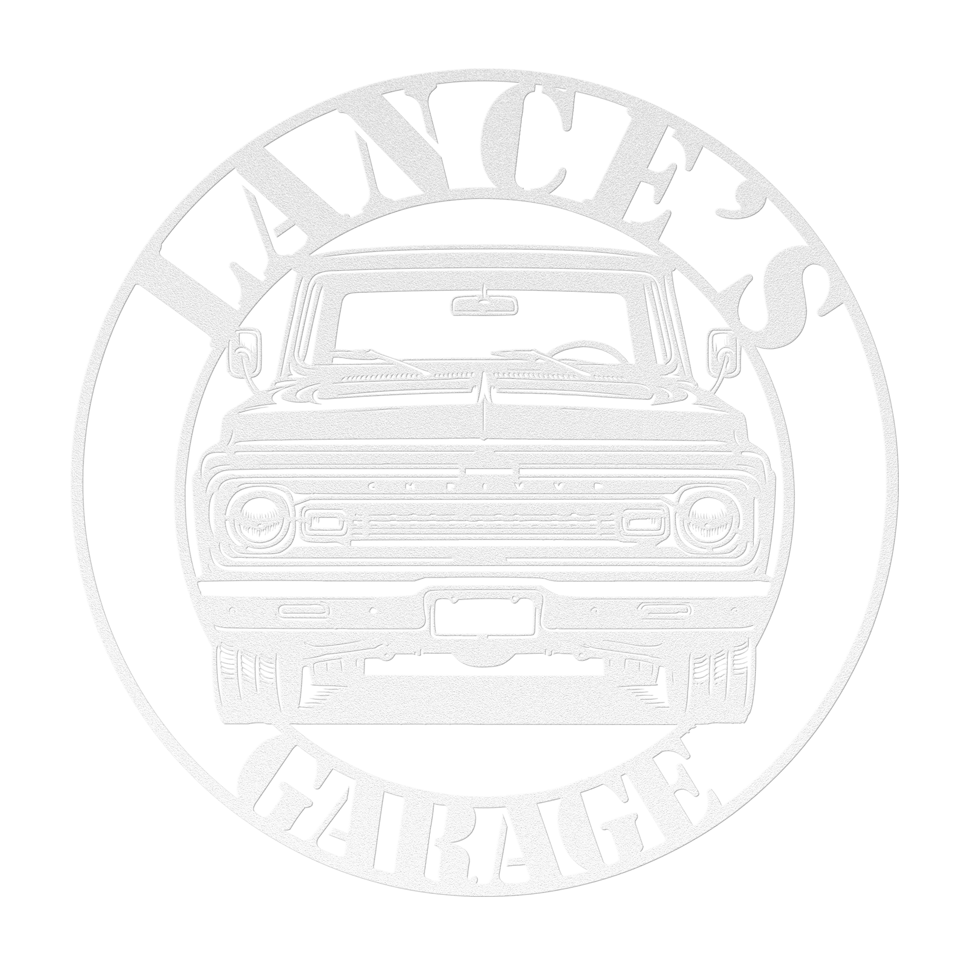 classic truck garage sign