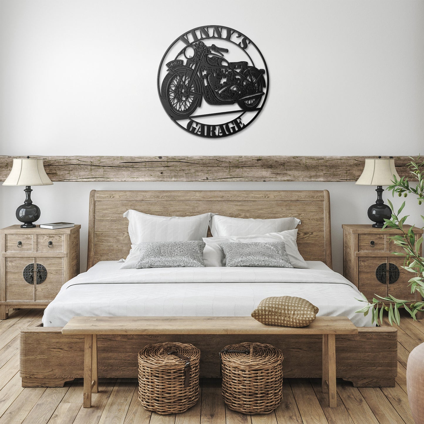 Classic Motorcycle Metal Garage Sign