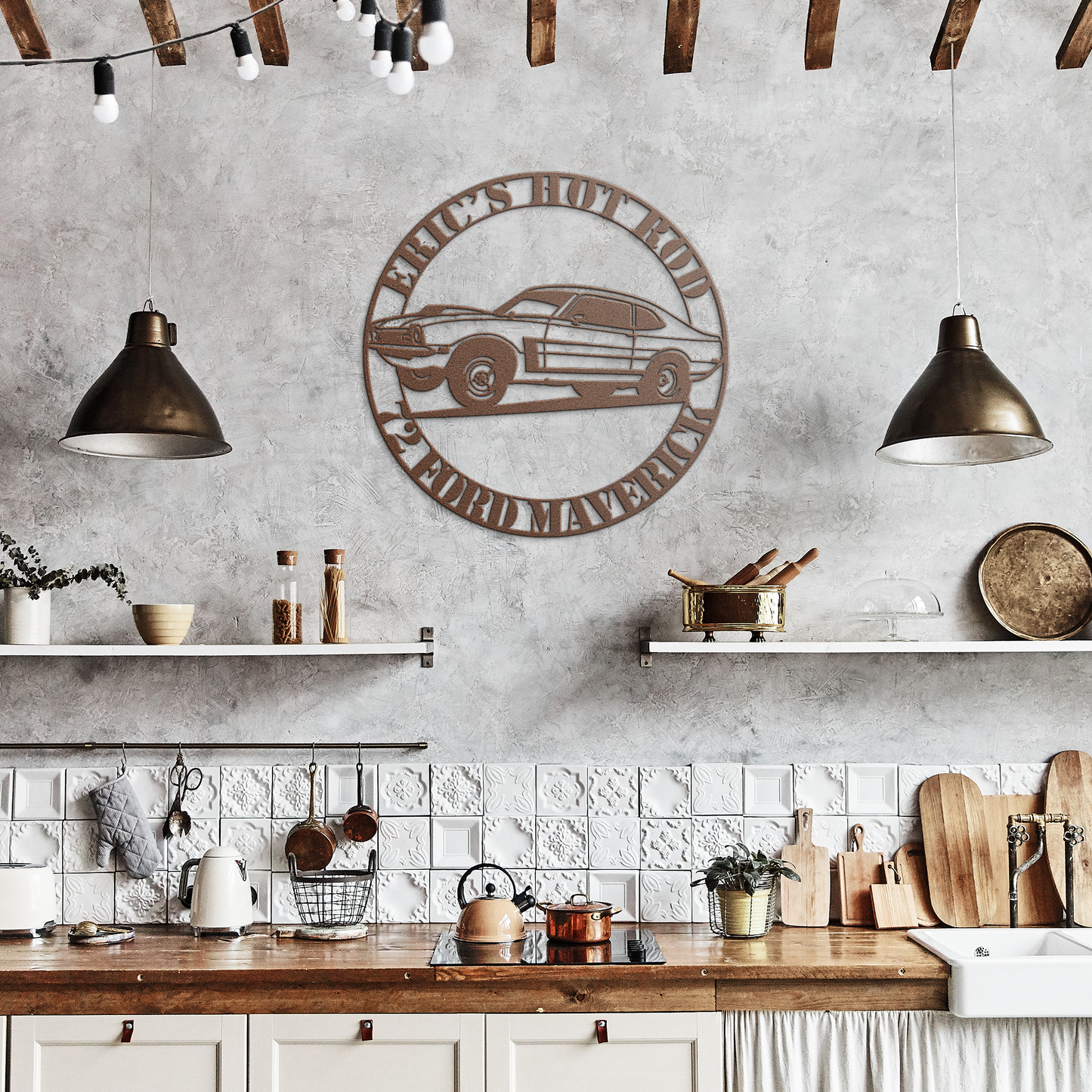 Custom_Car_Metal_Wall_Art__Personaliz_Copper_Rustic_Kitchen_Mockup.png
