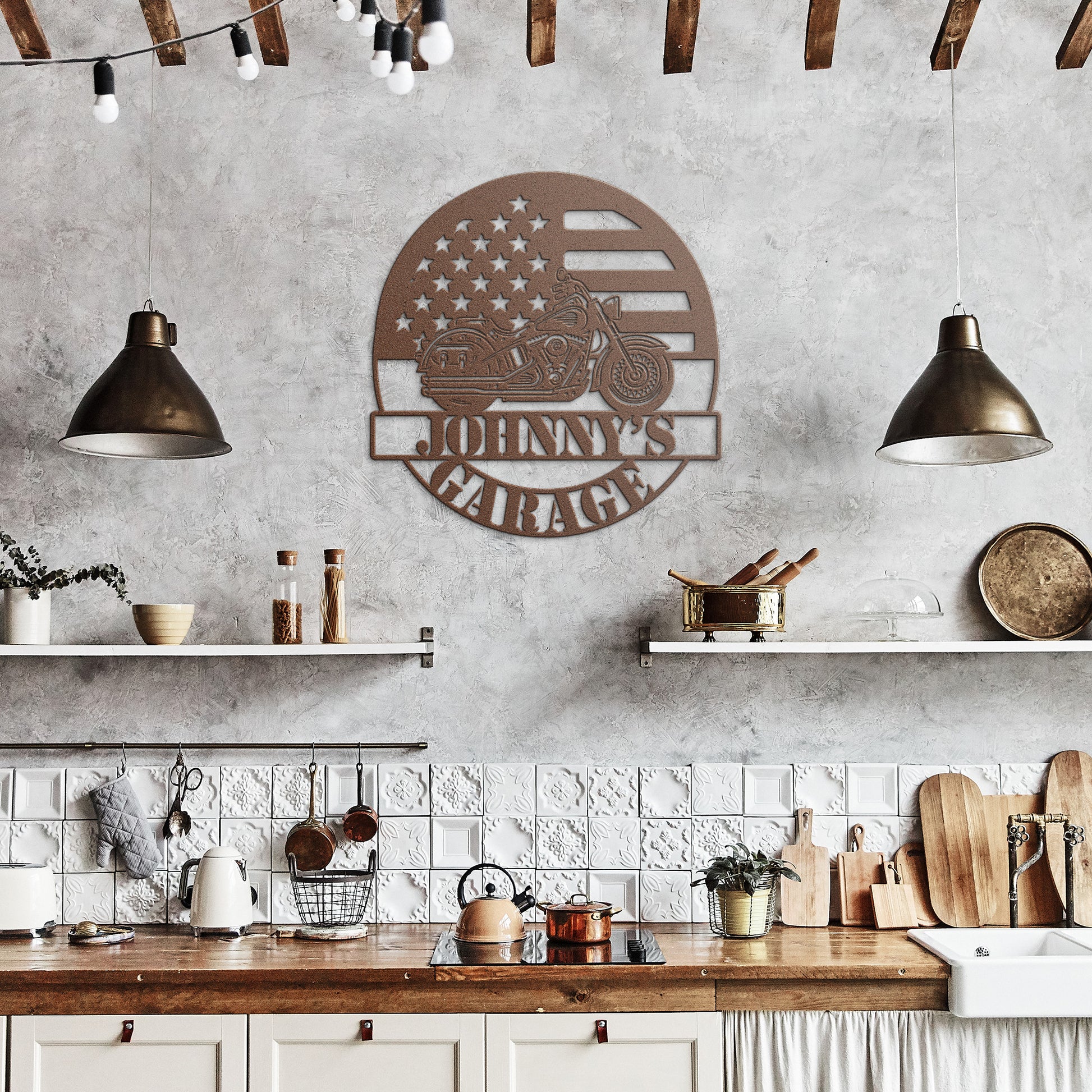 motorcycle garage decor