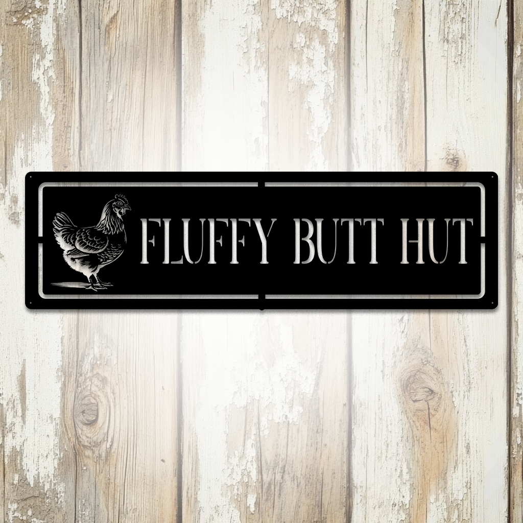 Funny chicken coop sign