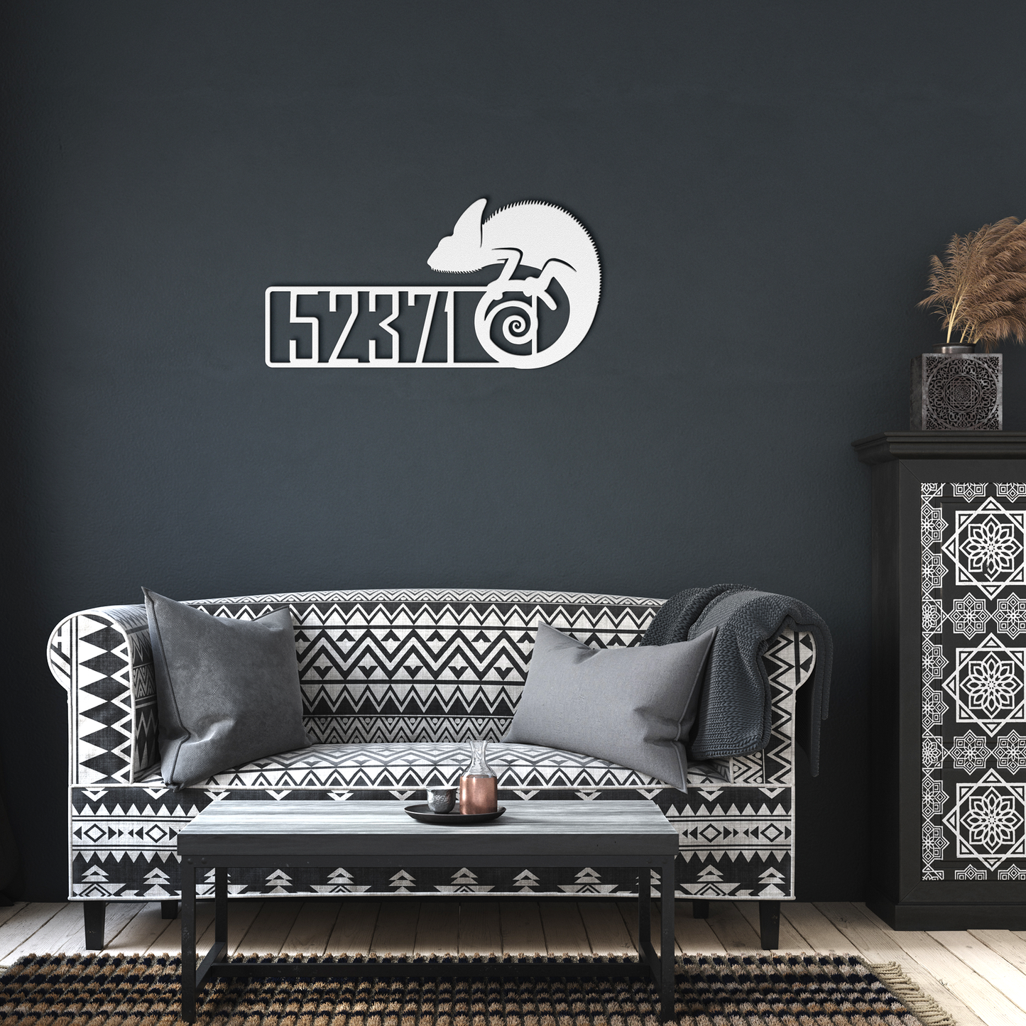 Gecko_Address_Sign__Personalized_Metal__White_Dark_Living_Room_Mockup.png