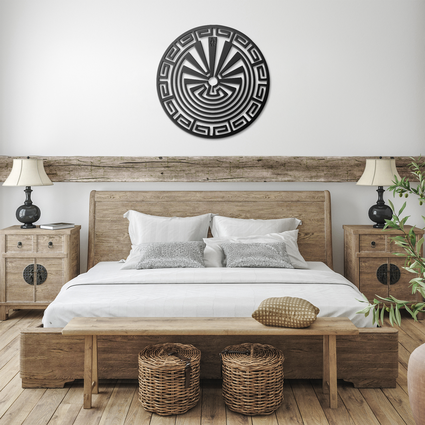 maze metal sign