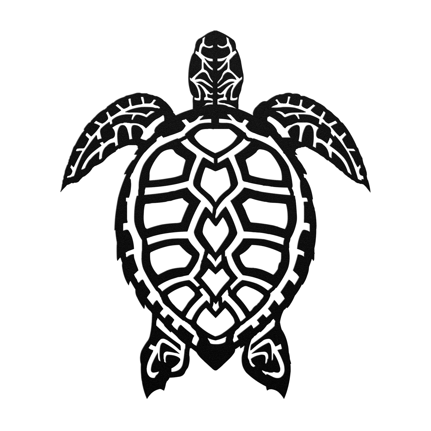 Rustic turtle metal sign tropical wall art