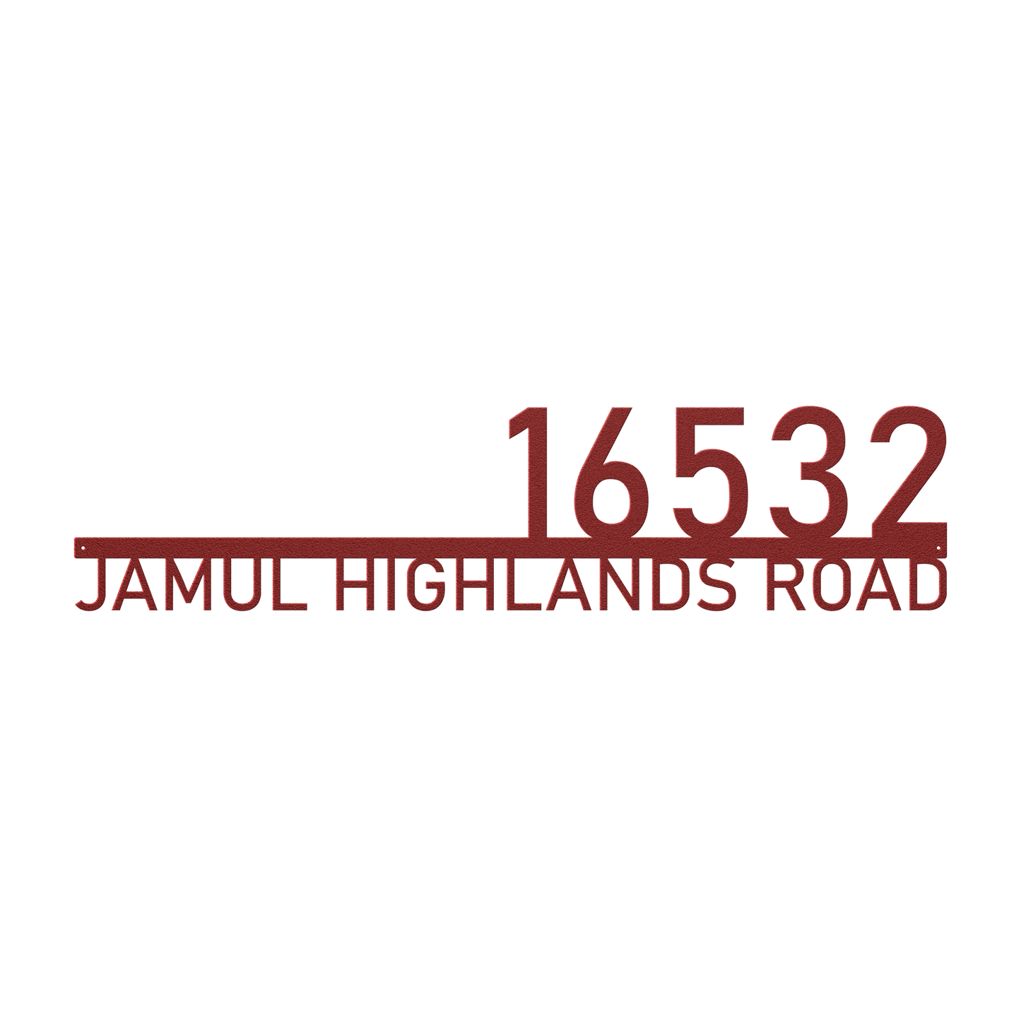modern address metal sign