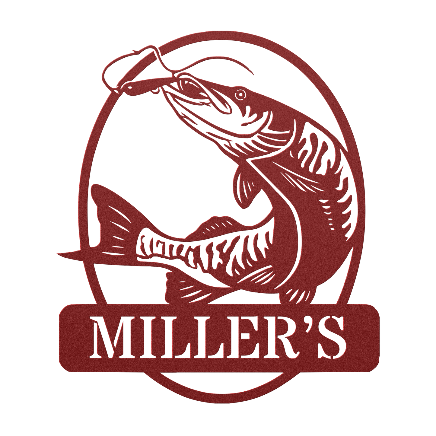 fisherman metal sign