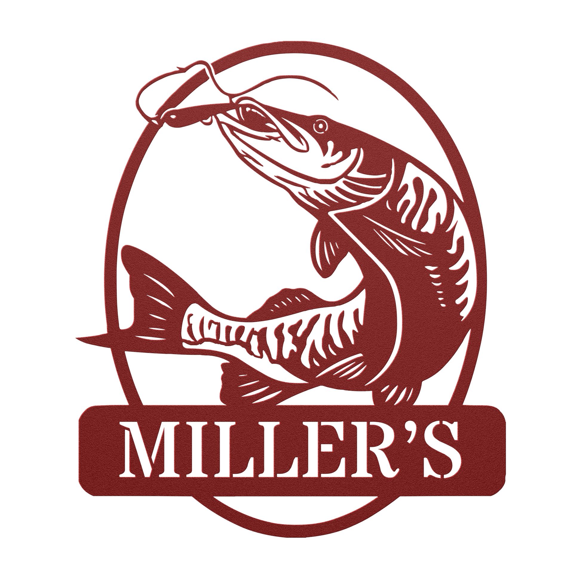 fisherman metal sign