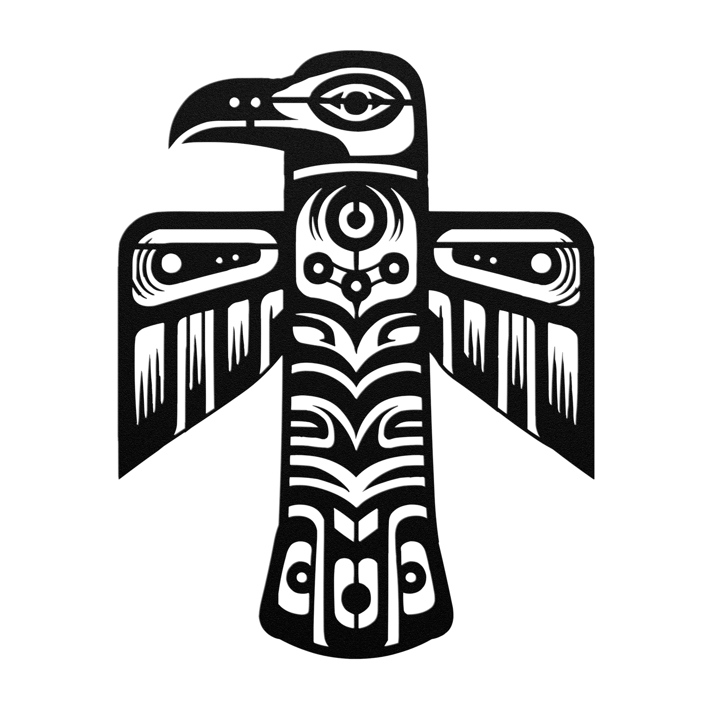 Raven Totem Pole Metal Art
