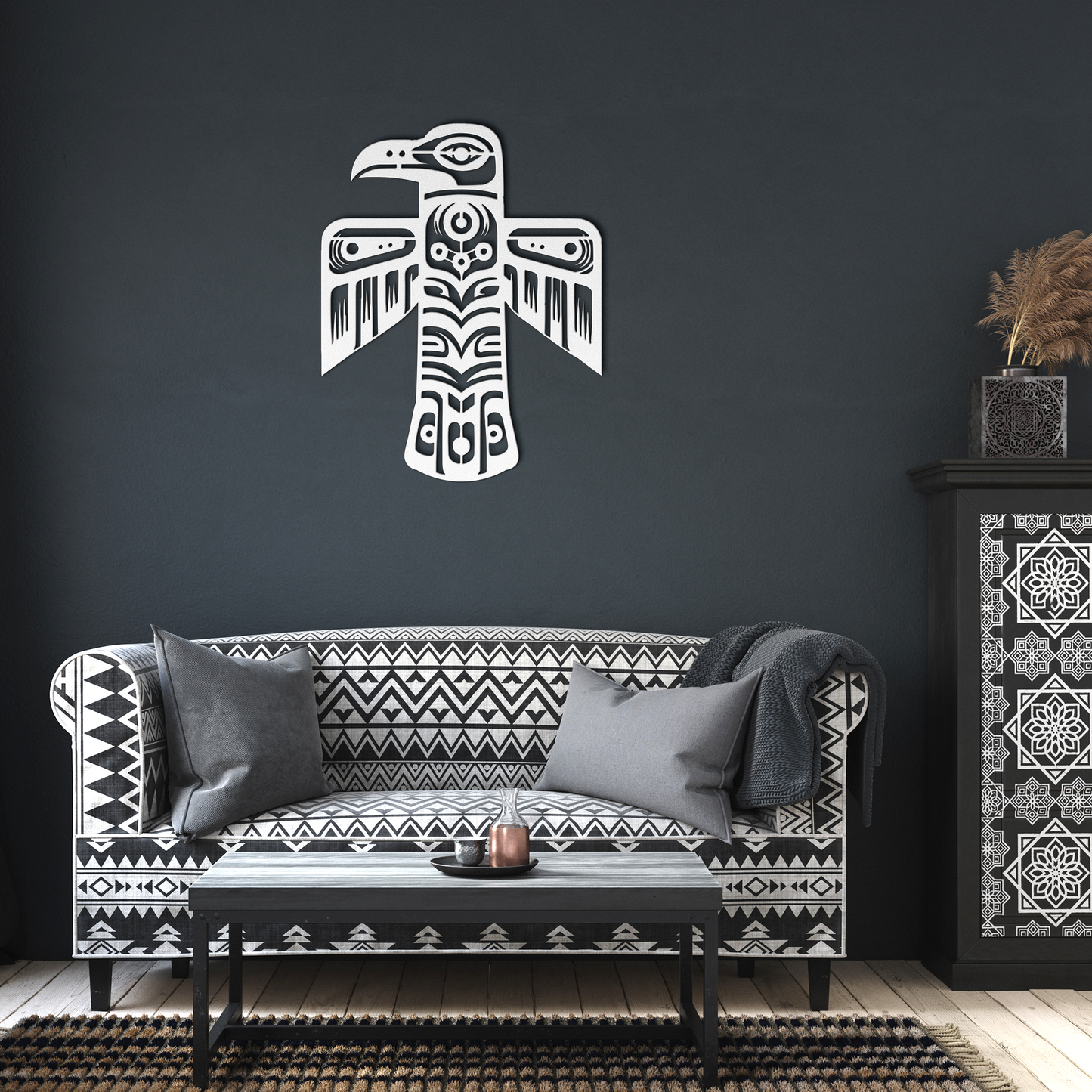 Indigenous raven spirit wall art