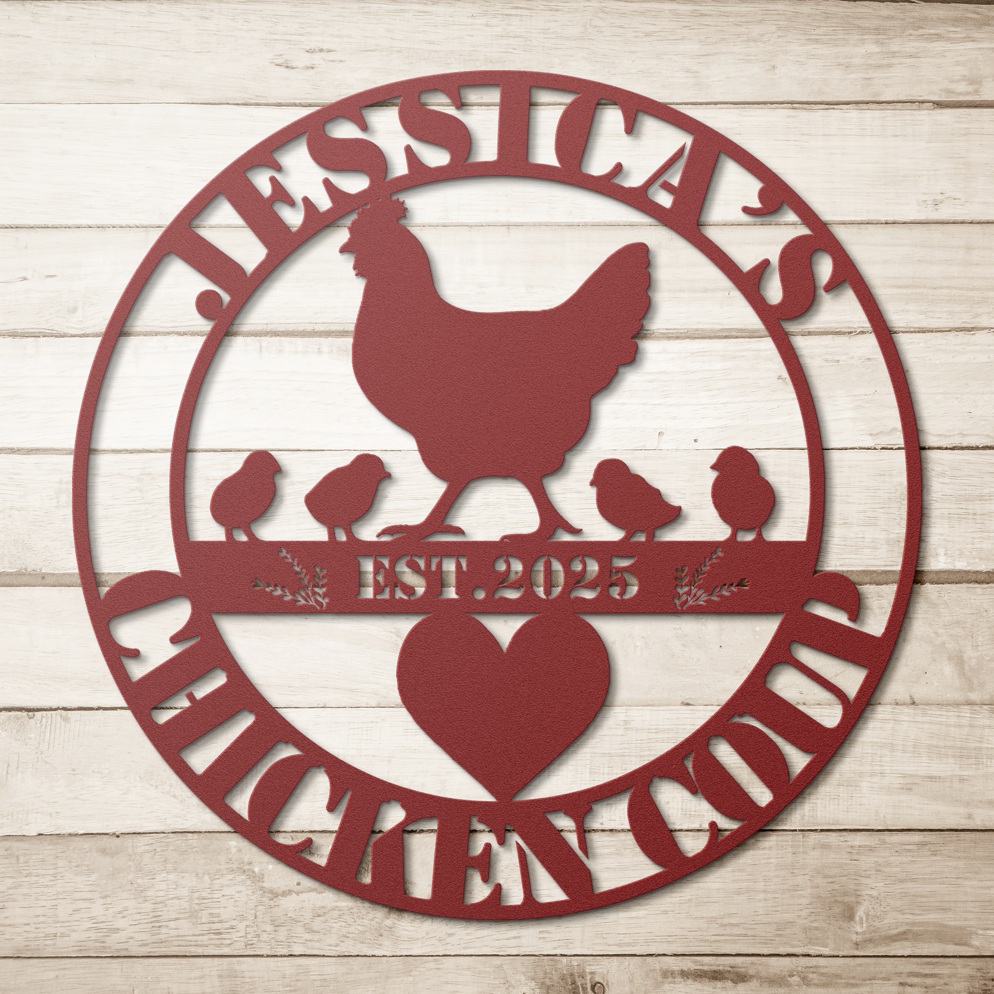 Farmhouse chicken sign