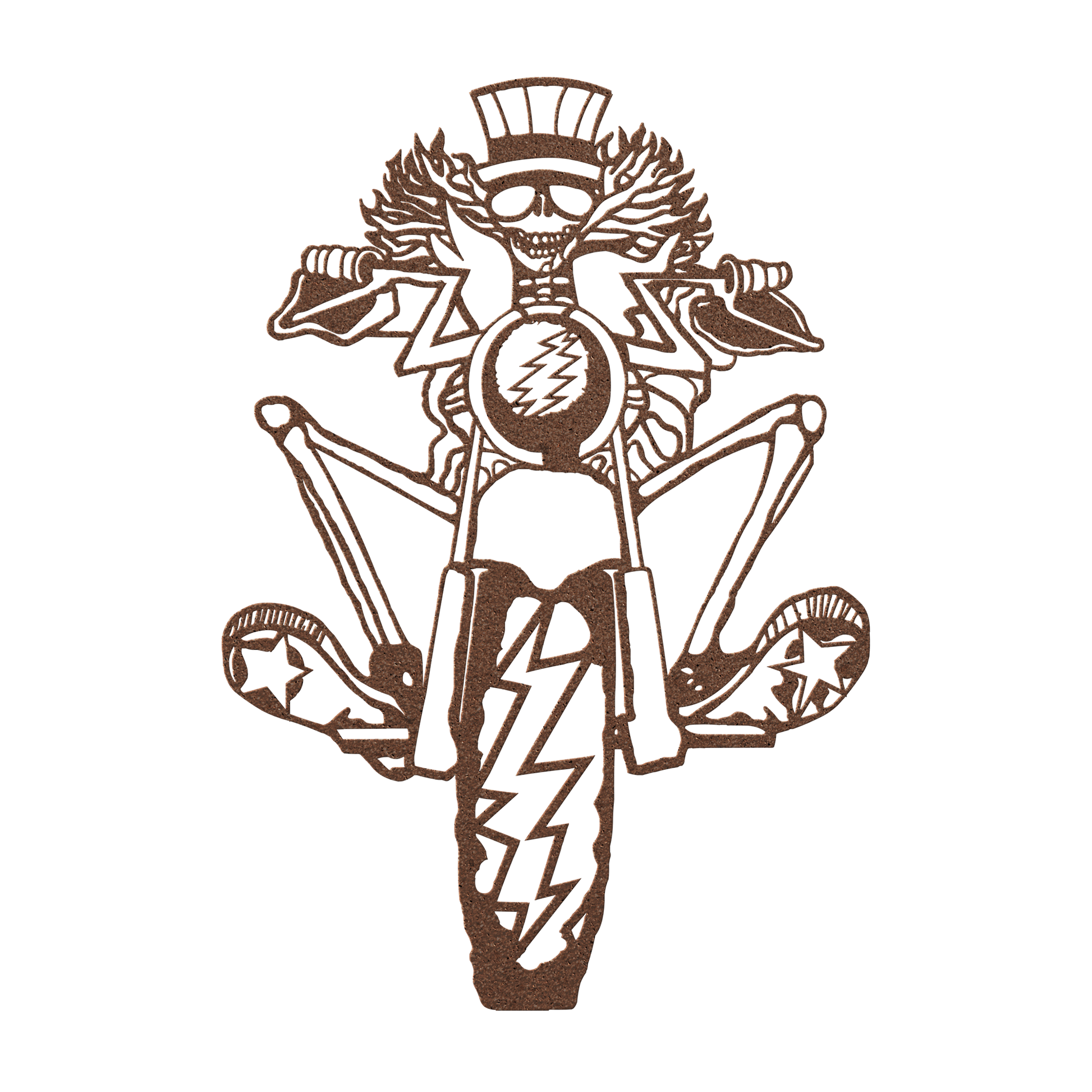 Hippie rock music decor metal sign