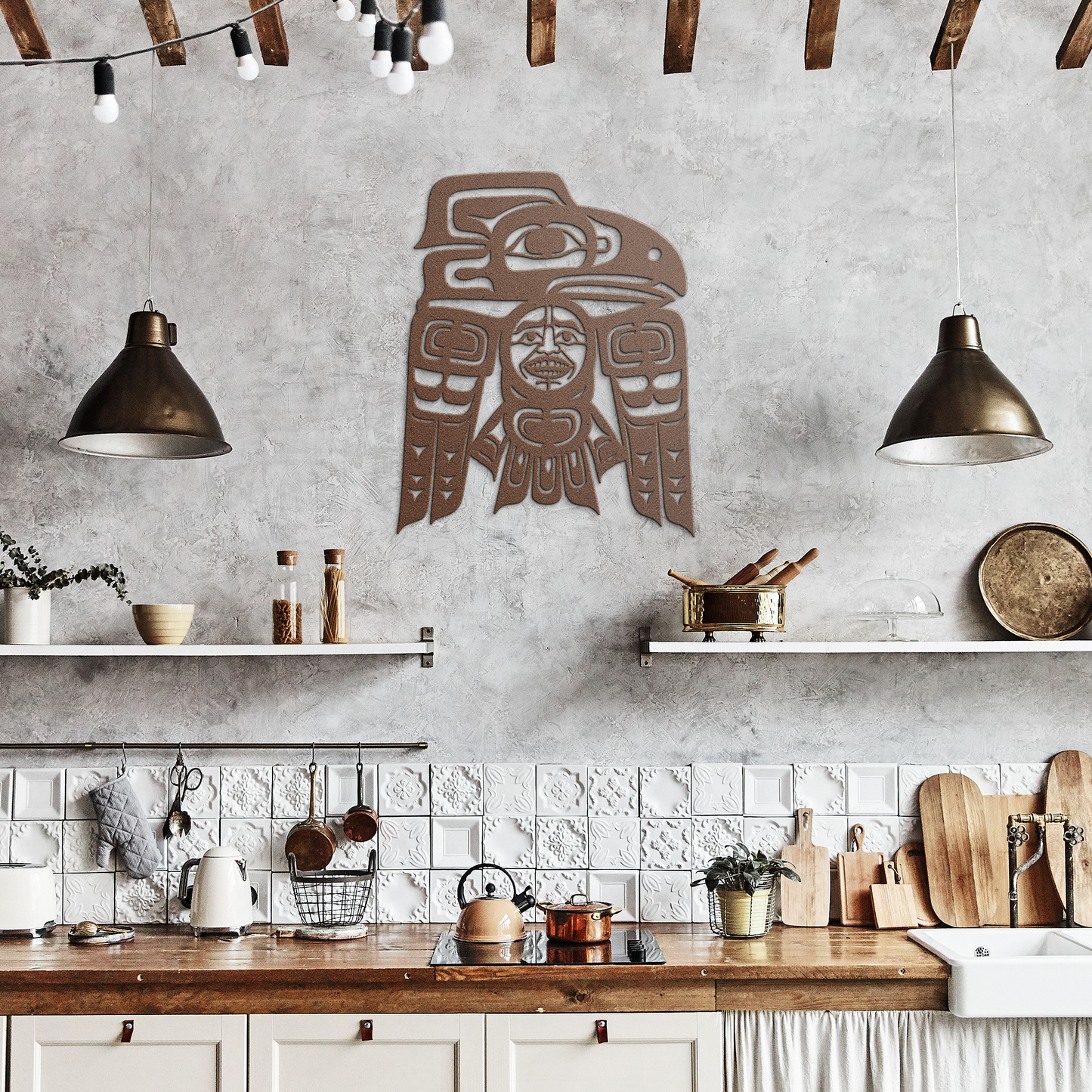 Raven_Tlingit_Haida_Metal_Sign__Alaskan_Copper_Rustic_Kitchen_Mockup.png