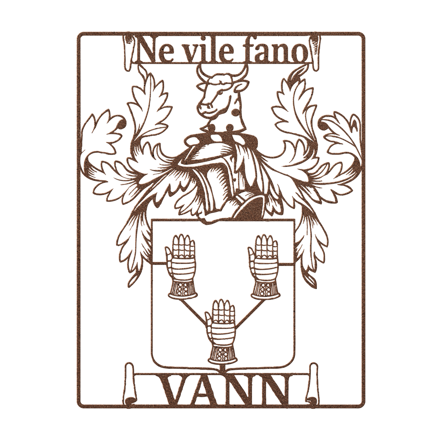 Metal Banner Family Crest