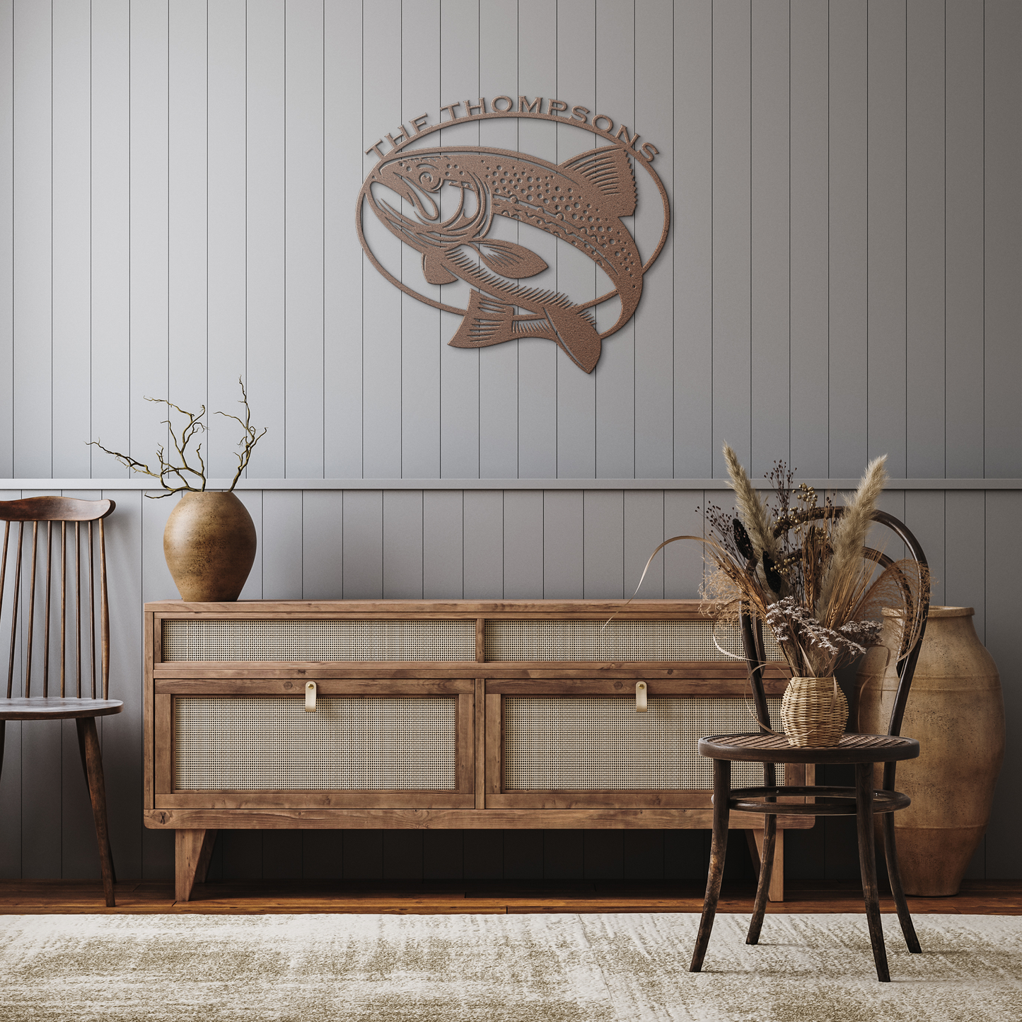 Personalized Metal Fishing Sign
