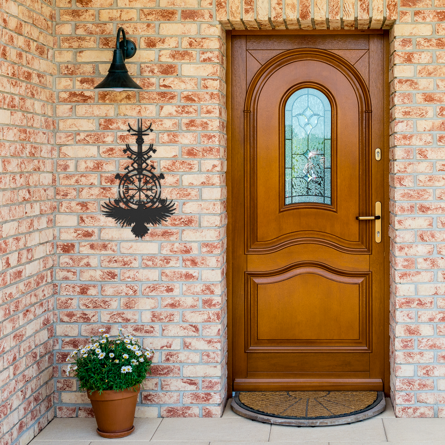 Viking_Compass__Raven_Metal_Sign__No_Black_Brick_Entrance_Mockup.png
