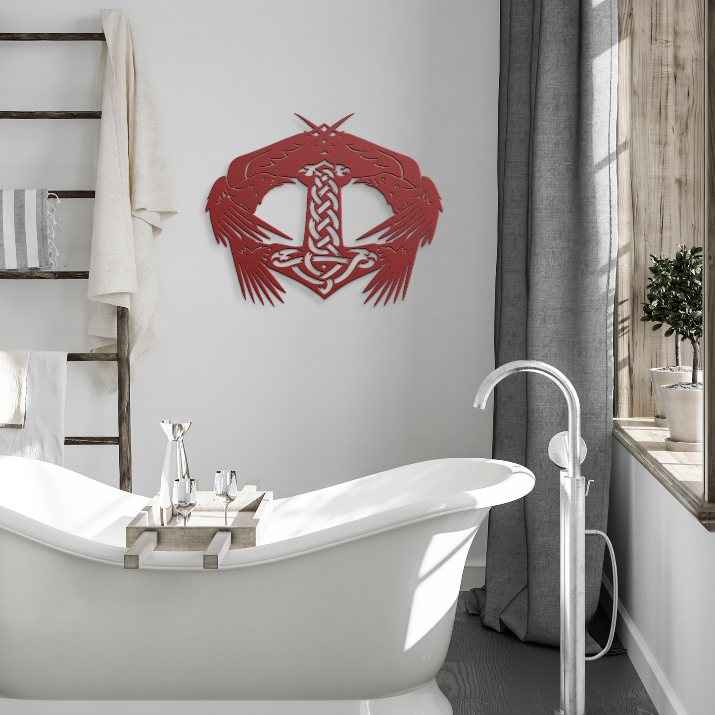 Viking_Thors_Hammer_Metal_Sign_with_R_Red_Modern_Bathroom_Mockup.png