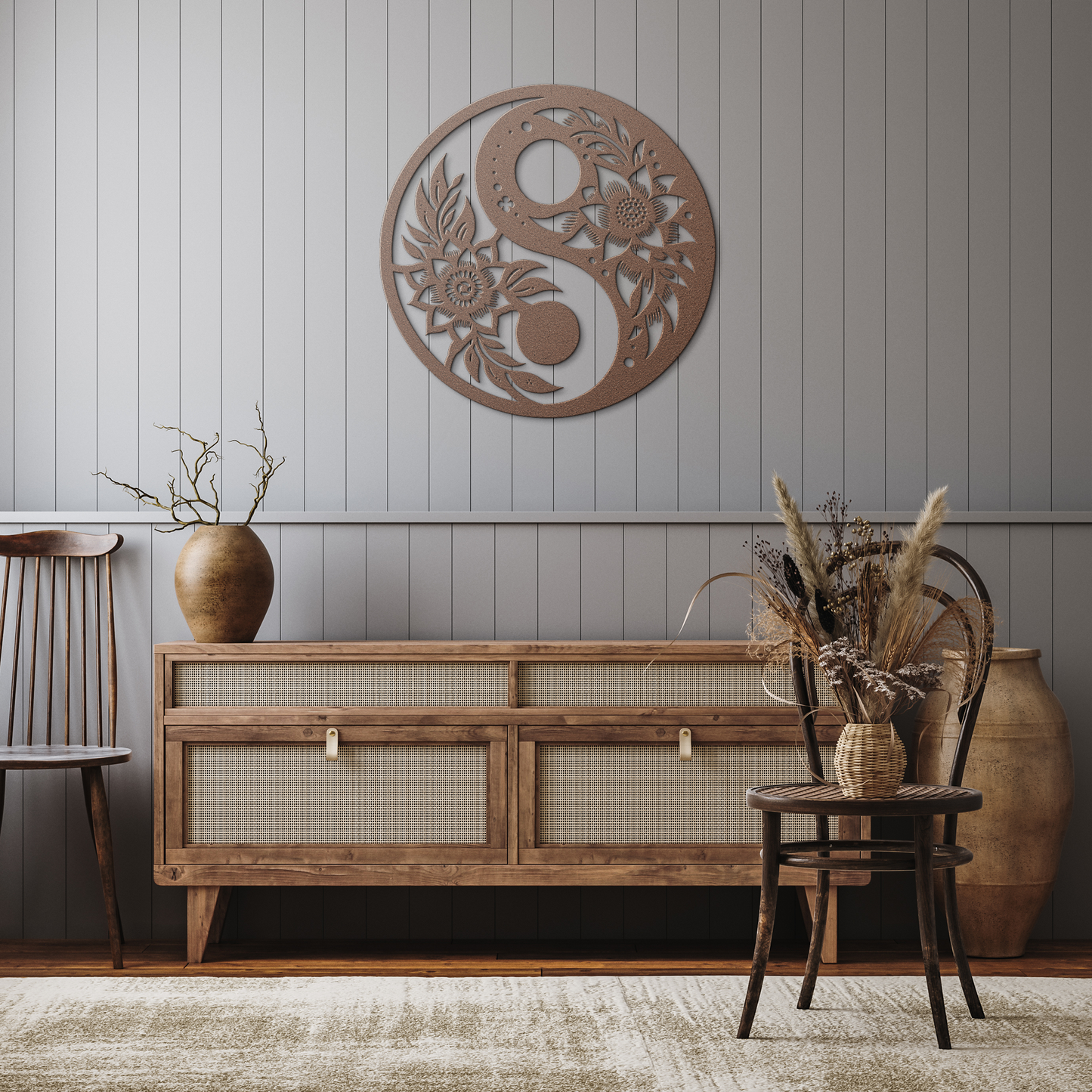 Yin_Yang_Metal_Wall_Art__Feng_Shui_Bala_Copper_Rustic_Hallway_Mockup.png