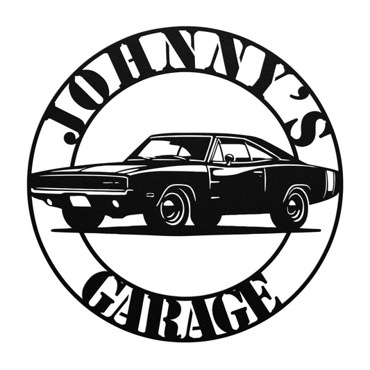 Dodge charger metal sign