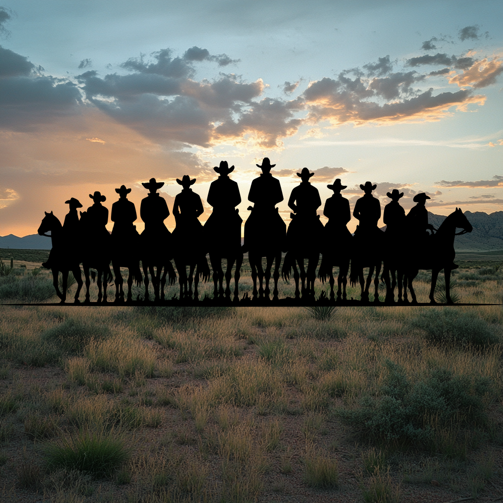 cowboy metal wall art