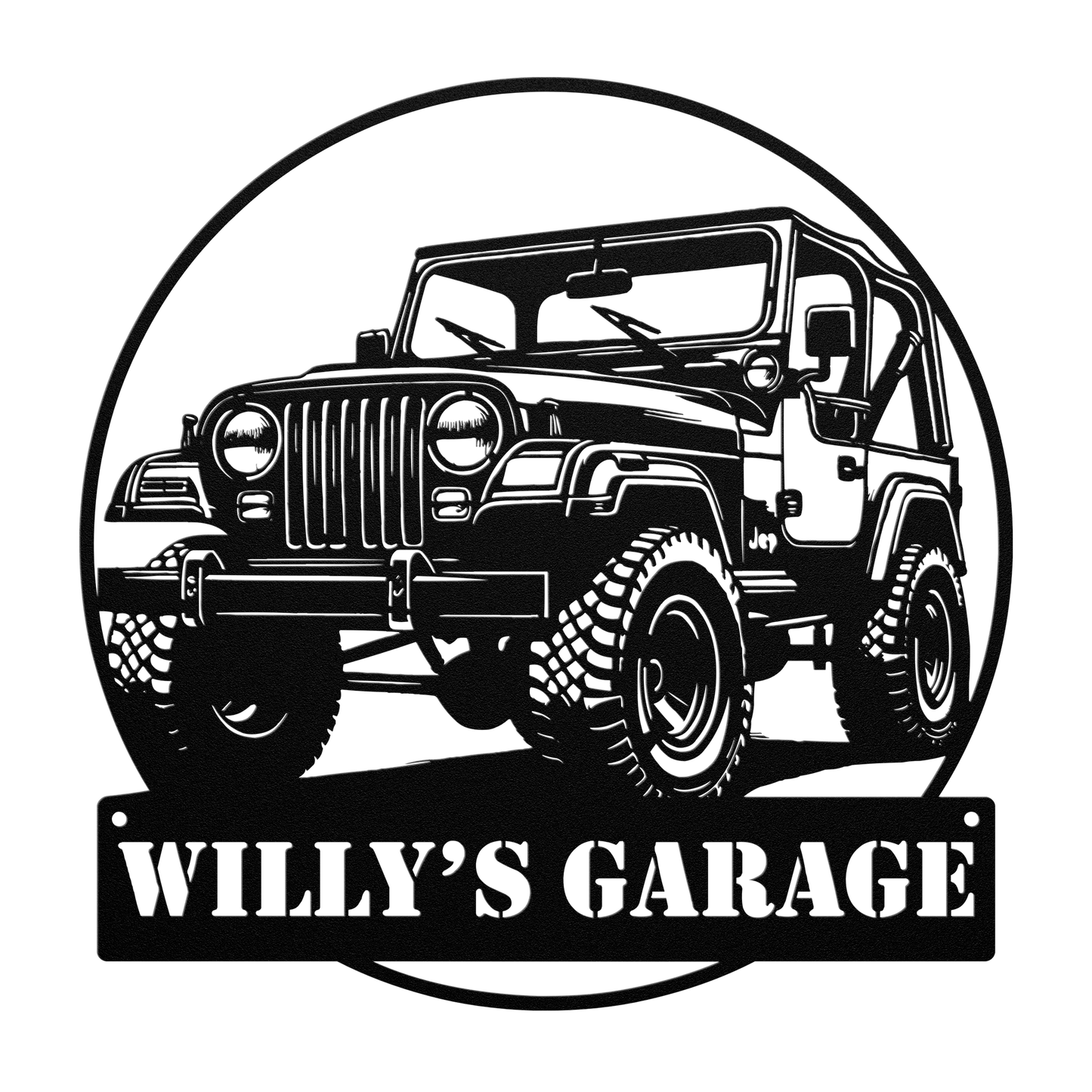 Custom Jeep club metal wall sign – personalized off-road adventure decor