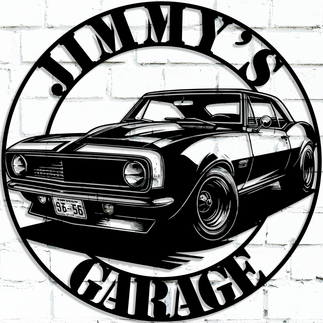 Custom Metal Garage Signs Personalized Steel Wall Art | Metal Art Signs
