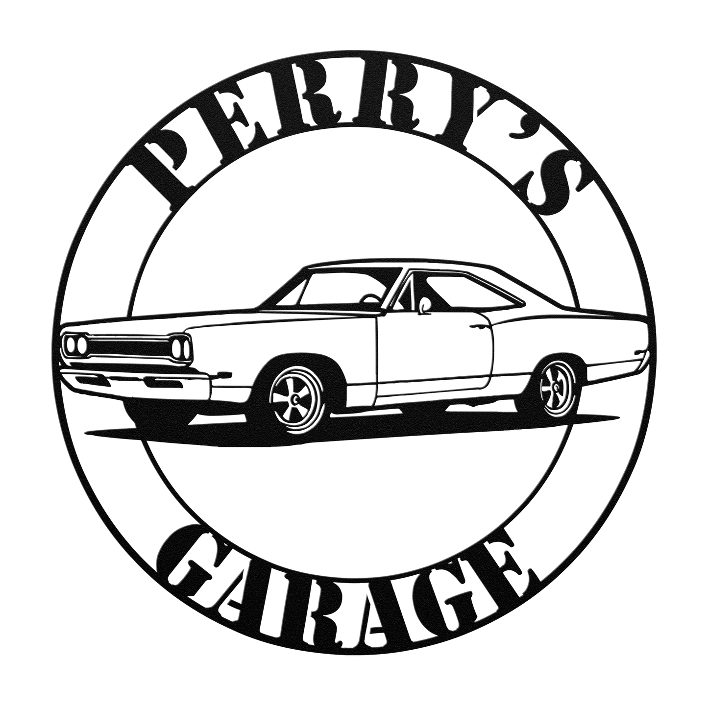 Rustic Road Runner garage wall sign man cave décor