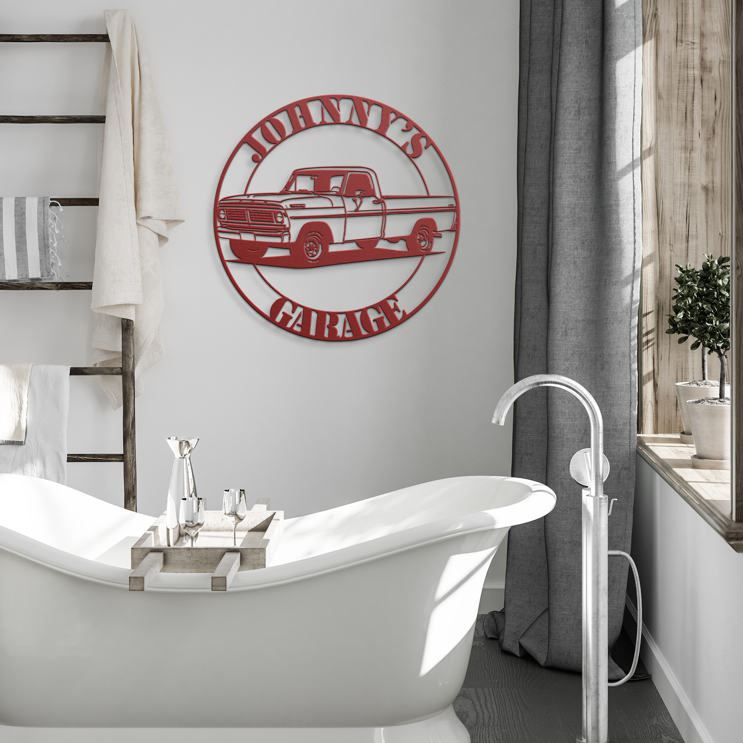 1970_American_Pickup_Truck_Metal_Wall_Ar_Red_Modern_Bathroom_Mockup.png