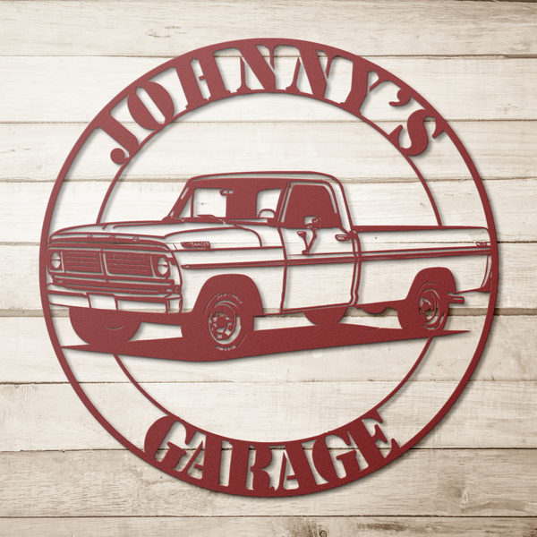 Ford F-150 Metal Sign | Classic Pickup Truck Garage Wall Art – Metal ...