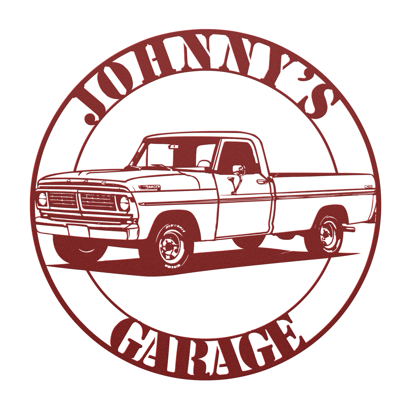1970_American_Pickup_Truck_Metal_Wall_Ar_Red_Transparent_Mockup.png