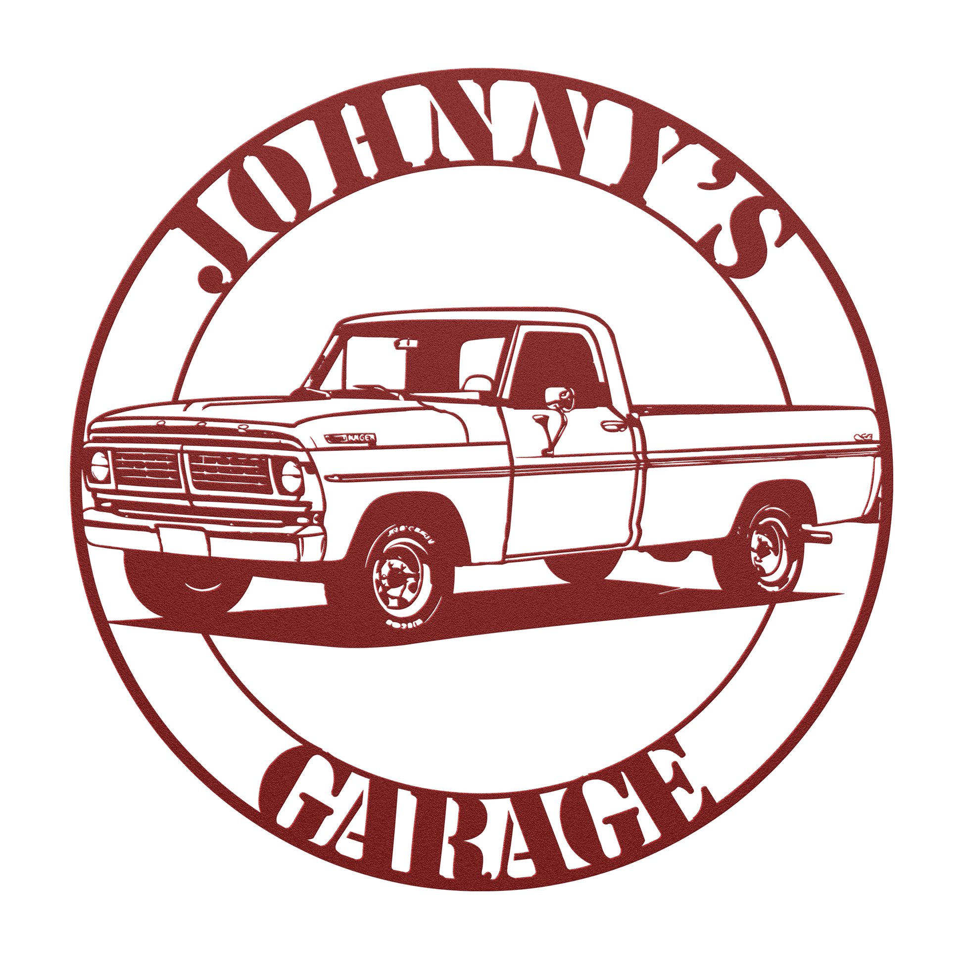 1970_American_Pickup_Truck_Metal_Wall_Ar_Red_Transparent_Mockup.png