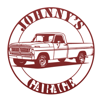 1970_American_Pickup_Truck_Metal_Wall_Ar_Red_Transparent_Mockup.png