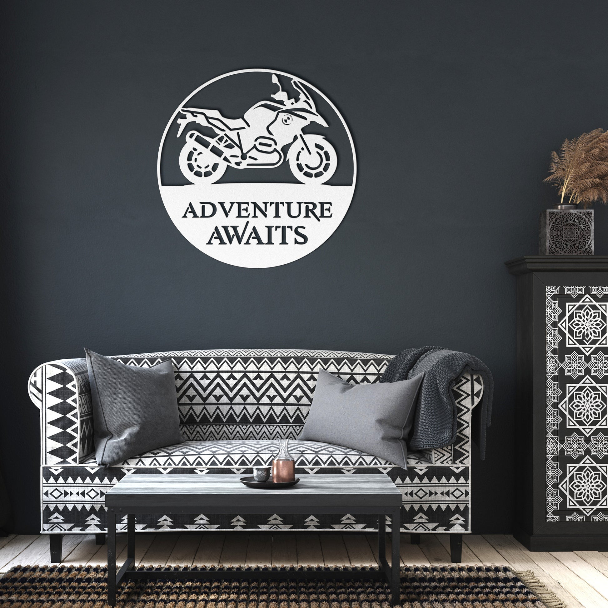 Handcrafted Steel Motorcycle Wall Art