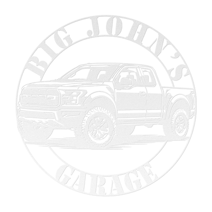 Personalized Raptor Truck Metal Sign