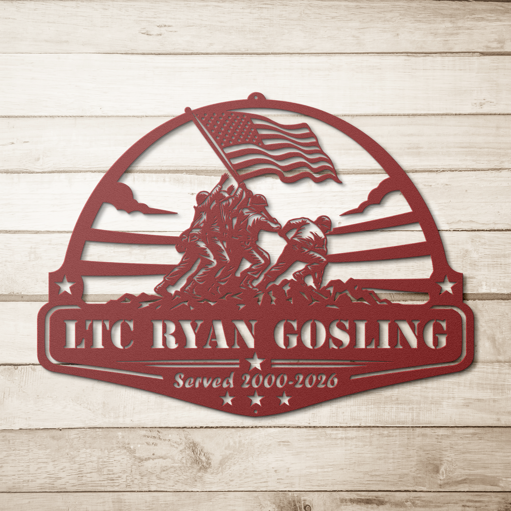army inspired metal wall art made in the USA