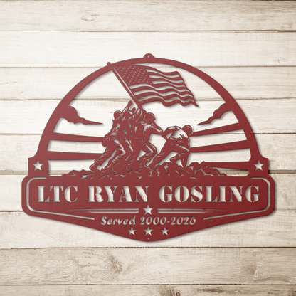 army inspired metal wall art made in the USA