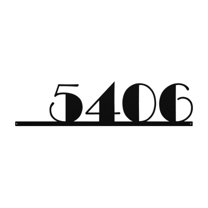 Weather-resistant metal house number plaque