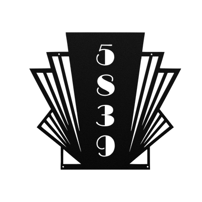 Art Nouveau Metal Address Sign