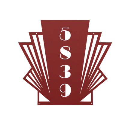 Modern vintage vertical address sign