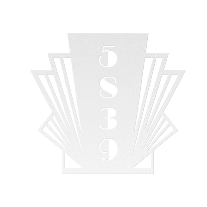 metal art deco sign