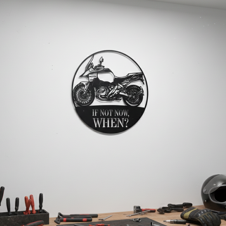 Adventure Touring Motorcycle Metal Art Wall Decor Weatherproof Steel ...