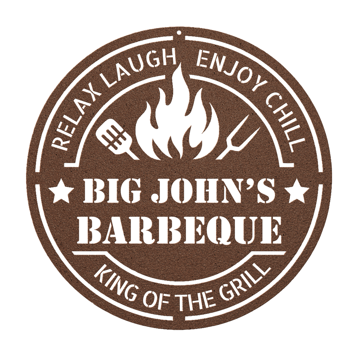 Personalised Vintage BBQ Outdoor Metal Sign – Cream, Distressed Aluminium Wall Plaque, Waterproof For Garden/Bar