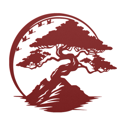 Handmade bonsai metal sign USA