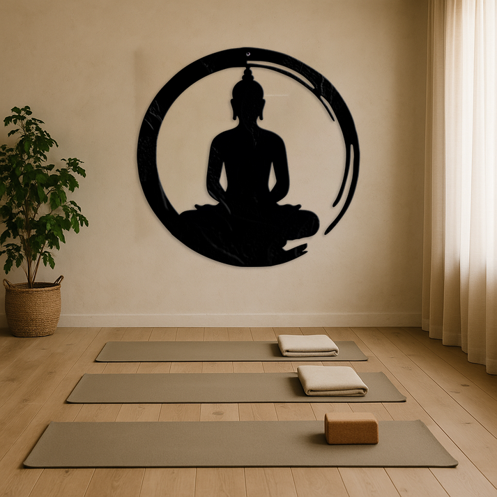 Buddha Metal Sign Zen Art | Custom Wall Decor - Ru…