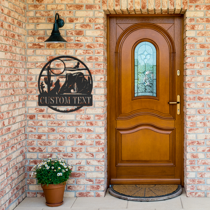 weatherproof desert wall art for patio or entryway